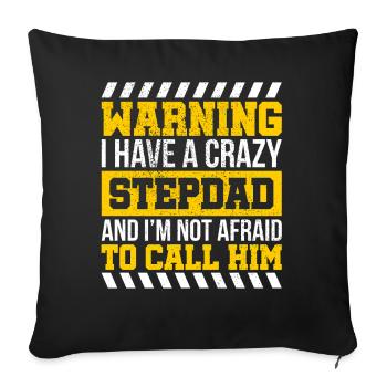 Cadeau de fête des pères - Housse de coussin décorative 45 x 45 cm - noir - Devant