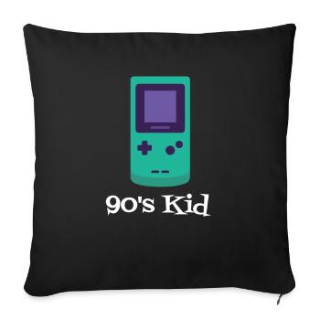 90's kid - Sofa pillowcase 17,3'' x 17,3'' (45 x 45 cm) - black - Front