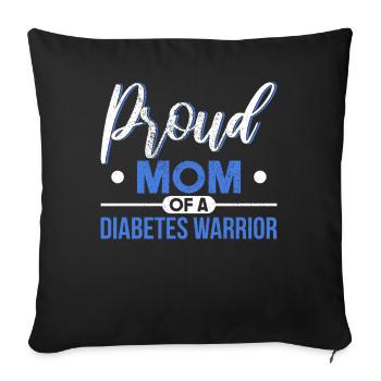 Diabetics awareness diabetes gift - Sofa pillowcase 17,3'' x 17,3'' (45 x 45 cm) - black - Front