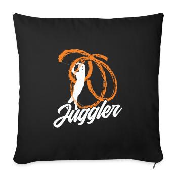 Fackeljongleur Jonglieren Feuer Poi Geschenk - Sofakissenbezug 45 x 45 cm - Schwarz - Vorne