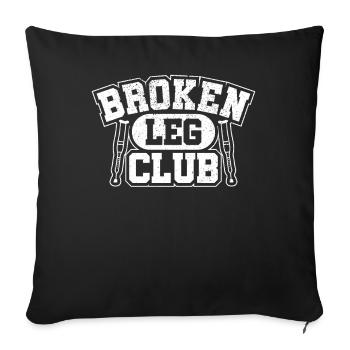 Patient get well soon broken bone gift - Sofa pillowcase 17,3'' x 17,3'' (45 x 45 cm) - black - Front