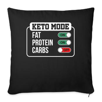 Diet Avocado Keto Gift - Sofa pillowcase 17,3'' x 17,3'' (45 x 45 cm) - black - Front