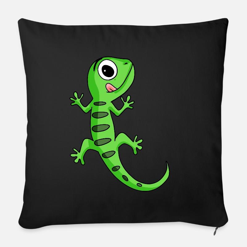 Gecko - Sofakissenbezug 45 x 45 cm - Schwarz