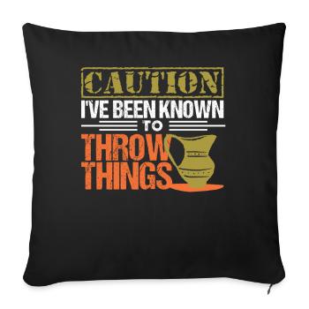 Potter Hobby Pottery Pottery Gift - Sofa pillowcase 17,3'' x 17,3'' (45 x 45 cm) - black - Front
