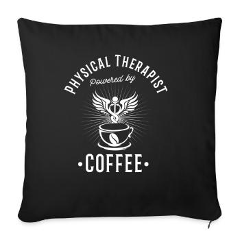Massage Physio Physiotherapy Gift - Sofa pillowcase 17,3'' x 17,3'' (45 x 45 cm) - black - Front