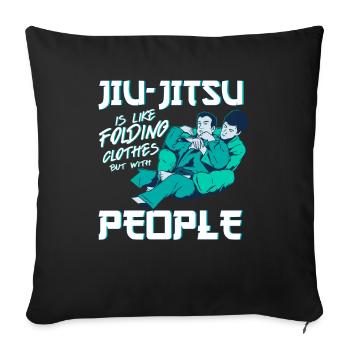 Artiste martial brésilien Jiu Jitsu Jiu Jitsu - Housse de coussin décorative 45 x 45 cm - noir - Devant