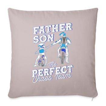 Cadeau de motocross moto dirt bike - Housse de coussin décorative 45 x 45 cm - taupe clair - Devant