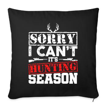 Cadeau de chasse au chevreuil Forester Wild Antlers - Housse de coussin décorative 45 x 45 cm - noir - Devant