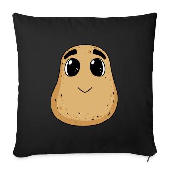 Jolie pomme de terre - Housse de coussin décorative 45 x 45 cm - noir - Devant