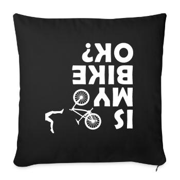 Vélo Montagne / Terrain VTT Cycliste Cadeau - Sofa pillowcase 17,3'' x 17,3'' (45 x 45 cm) - black - Front
