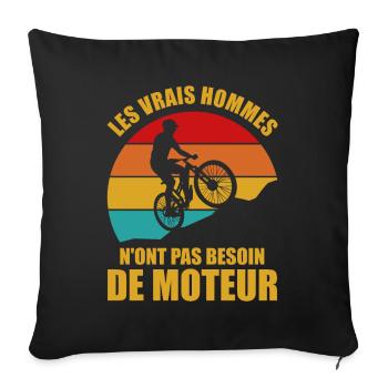 Vélo Montagne/ Tout Terrain VTT Cycliste - Sofakissenbezug 45 x 45 cm - Schwarz - Vorne