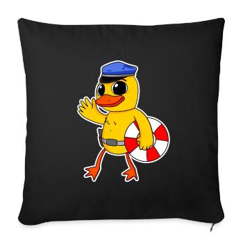 lifeguard police chick - Sofa pillowcase 17,3'' x 17,3'' (45 x 45 cm) - black - Front