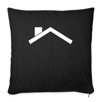 roof - Sofa pillowcase 17,3'' x 17,3'' (45 x 45 cm) - black - Front