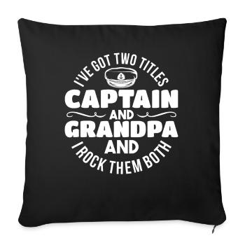 Boaterboating Motorboat Gift - Sofa pillowcase 17,3'' x 17,3'' (45 x 45 cm) - black - Front