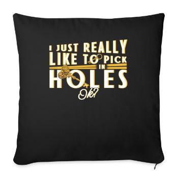 Locksmith locksmith gift - Sofa pillowcase 17,3'' x 17,3'' (45 x 45 cm) - black - Front
