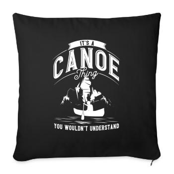 Kajakfahrer Kayak Kanu Geschenk - Sofakissenbezug 45 x 45 cm - Schwarz - Vorne