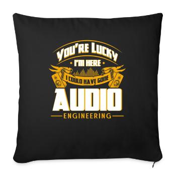 Sound & Audio Sound Engineer Sound Engineer Gift - Sofa pillowcase 17,3'' x 17,3'' (45 x 45 cm) - black - Front