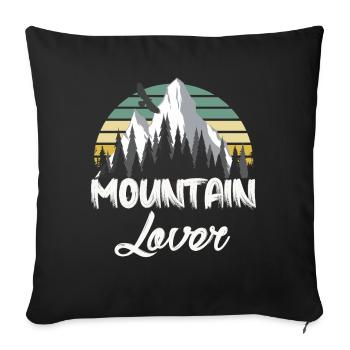 Mountain lovers - Sofa pillowcase 17,3'' x 17,3'' (45 x 45 cm) - black - Front