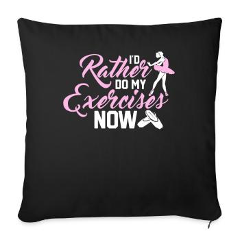 Danseuse Ballerine Ballet - Housse de coussin décorative 45 x 45 cm - noir - Devant