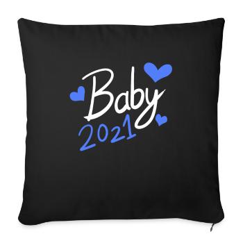 Bébé 2021 - Housse de coussin décorative 45 x 45 cm - noir - Devant