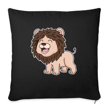 Baby Lion - Sofa pillowcase 17,3'' x 17,3'' (45 x 45 cm) - black - Front