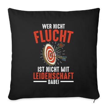 Bogenschützen Pfeil & Bogen Geschenk - Sofakissenbezug 45 x 45 cm - Schwarz - Vorne