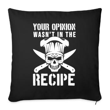 Chef & Kitchen Hobby Cook Gifts - Sofa pillowcase 17,3'' x 17,3'' (45 x 45 cm) - black - Front
