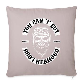 Brotherhood biker T-shirt, sweat à capuche.. - Housse de coussin décorative 45 x 45 cm - taupe clair - Devant