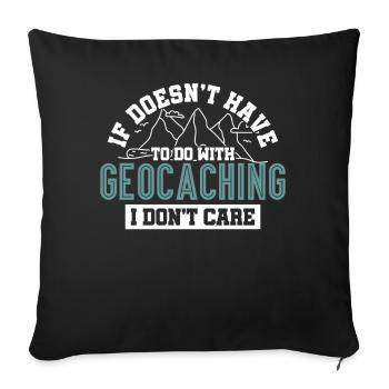 Aventure Géocaching geocaching aventure - Housse de coussin décorative 45 x 45 cm - noir - Devant
