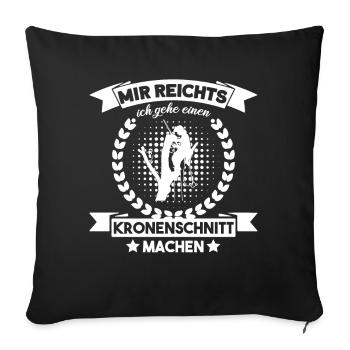 Waldarbeiter Baumkletterer Baumpfleger - Sofakissenbezug 45 x 45 cm - Schwarz - Vorne