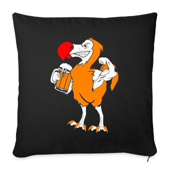 Dodo Gift Bird Ancient Fossil Archaeology Geek - Sofa pillowcase 17,3'' x 17,3'' (45 x 45 cm) - black - Front
