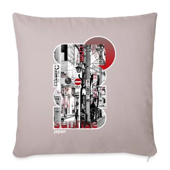 Japon, Japonais, Tokyo City - Housse de coussin décorative 45 x 45 cm - taupe clair - Devant