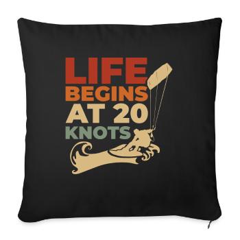 Kitesurfing Love Kite Surfer Gifts Kiter - Sofa pillowcase 17,3'' x 17,3'' (45 x 45 cm) - black - Front