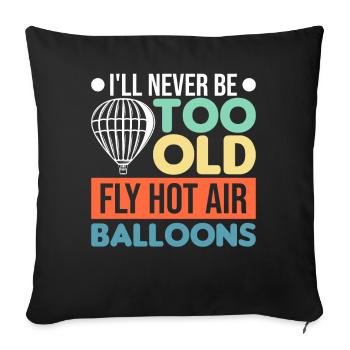 Balloon Balloon Istl'anHot Air Balloon - Sofa pillowcase 17,3'' x 17,3'' (45 x 45 cm) - black - Front