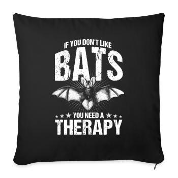 Chauve-souris Chauve-souris - Housse de coussin décorative 45 x 45 cm - noir - Devant