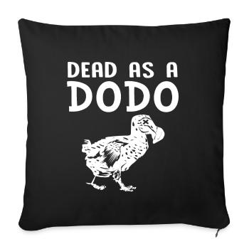 Dodo cadeau oiseau primitive fossil archéologie Geek - Housse de coussin décorative 45 x 45 cm - noir - Devant
