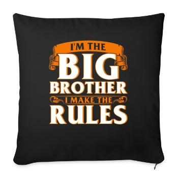 Frère aîné frère - Housse de coussin décorative 45 x 45 cm - noir - Devant