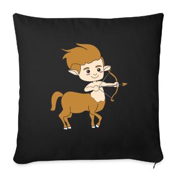 Zentaur - Sofakissenbezug 45 x 45 cm - Schwarz - Vorne