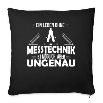 Maschinenbau CAD Konstrukteur Messtechnik - Sofakissenbezug 45 x 45 cm - Schwarz - Vorne