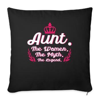 Tante Beste Tante Tanten - Sofakissenbezug 45 x 45 cm - Schwarz - Vorne