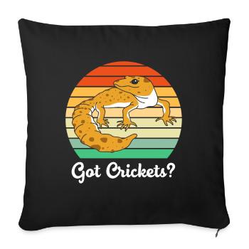 Léopard gecko - Housse de coussin décorative 45 x 45 cm - noir - Devant