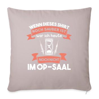 Krankenhaus Operationstechnische Assistentin - Sofakissenbezug 45 x 45 cm - helles Taupe - Vorne