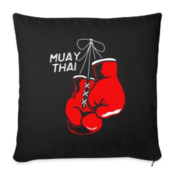 Muay Thai - Sofakissenbezug 45 x 45 cm - Schwarz - Vorne