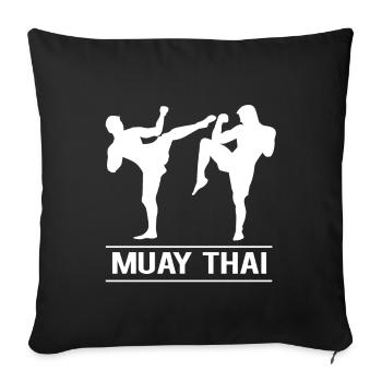 Muay Thai - Sofakissenbezug 45 x 45 cm - Schwarz - Vorne