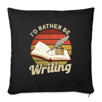 Sort Writer Auteur de livre Cadeau - Housse de coussin décorative 45 x 45 cm - noir - Devant