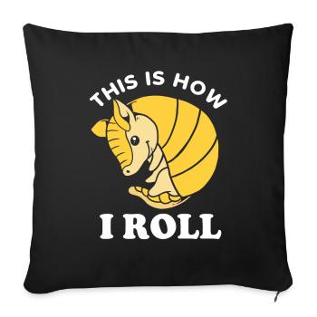 Armadillo Ceinture Guerteltier Ceinture Ceinture - Housse de coussin décorative 45 x 45 cm - noir - Devant