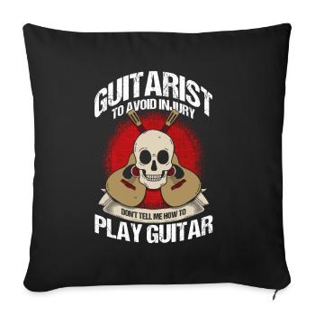 Musiker Gitarrist Vintage Geschenk - Sofakissenbezug 45 x 45 cm - Schwarz - Vorne