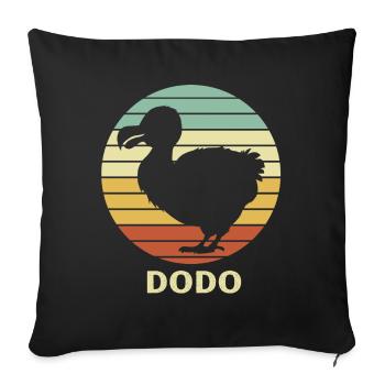 dodo - Sofa pillowcase 17,3'' x 17,3'' (45 x 45 cm) - black - Front