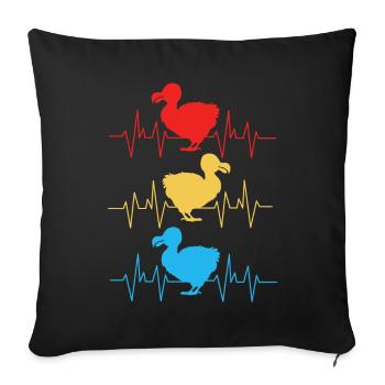 Dodo cadeau oiseau primitive fossil archéologie Geek - Housse de coussin décorative 45 x 45 cm - noir - Devant