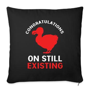 dodo - Sofa pillowcase 17,3'' x 17,3'' (45 x 45 cm) - black - Front